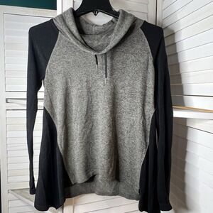 Calvin Klein Performance Gray‎ Black Cowl Neck Top Women's Small Stretch